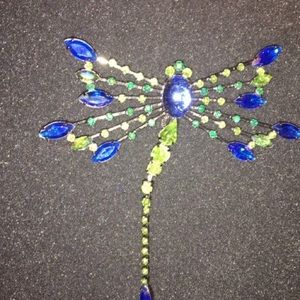 Jeweled dragonfly pin